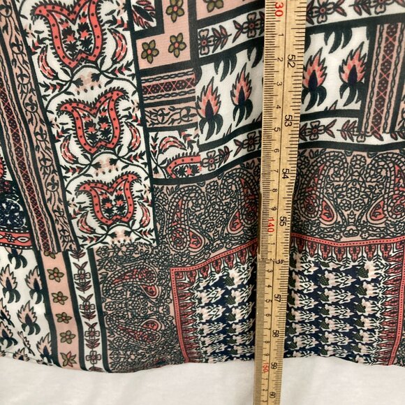 Junarose size 14 Multicolor Patchwork Boho Print Maxi Dress Feminine Vacation - Picture 5 of 11